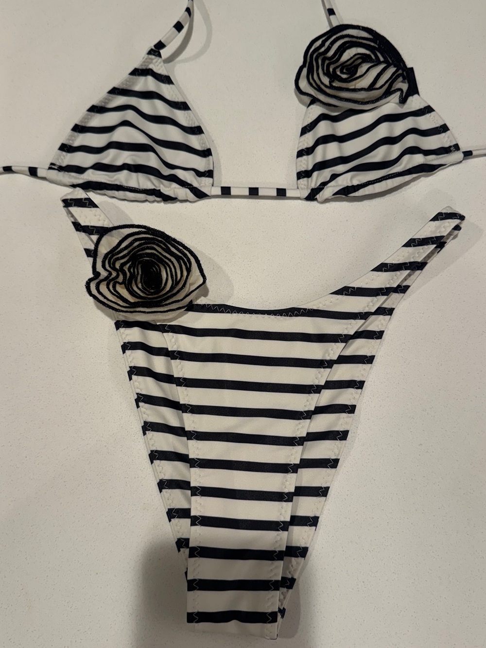 SAME Rosette '90s striped swim